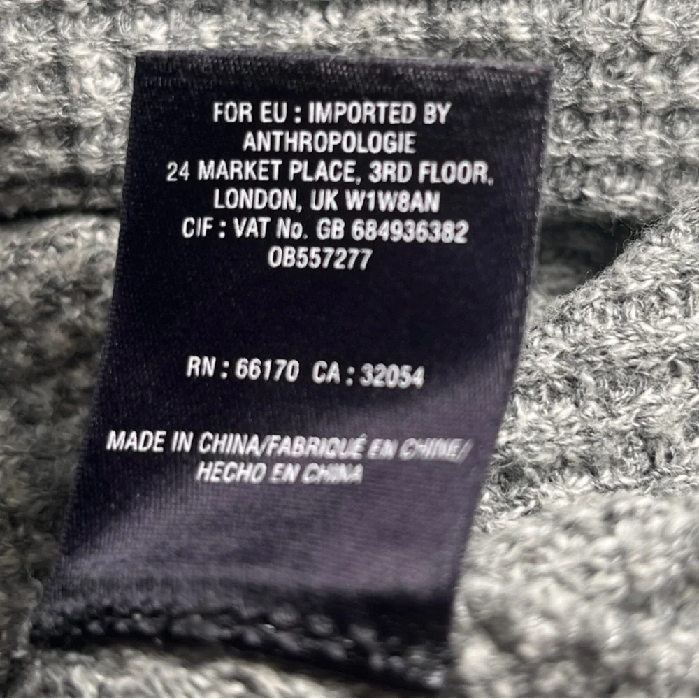 ANTHROPOLOGIE EUC Marled Grey Cowl Neck Sweater Top with Swing Hem Size Medium﻿ - Picture 11 of 12